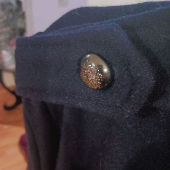 BCBG Generation Wool officers jacket coat XL Navy - Picture 6 of 7